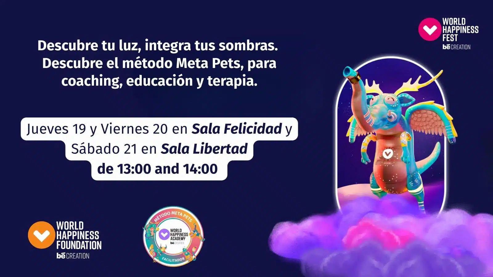 Meta Pets workshop — 13:00–14:00 · Sala Felicidad