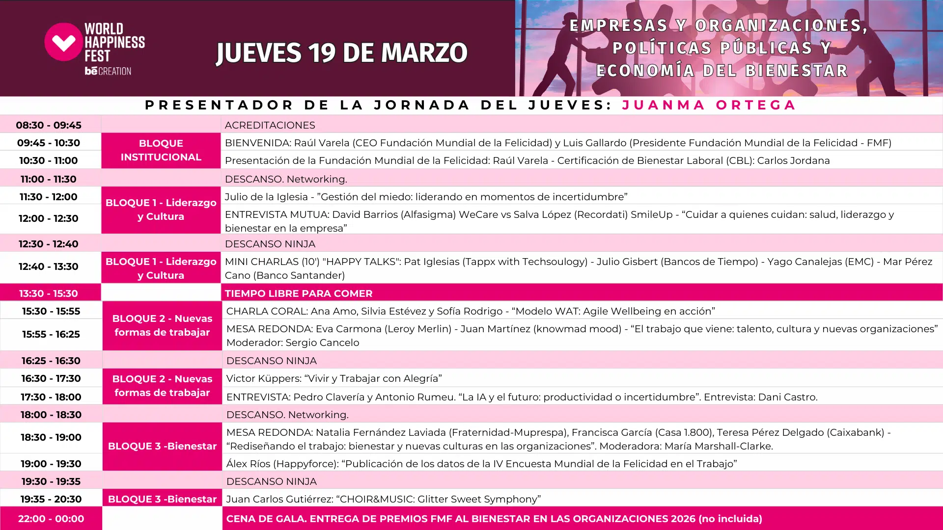 Agenda — Thursday · March 19