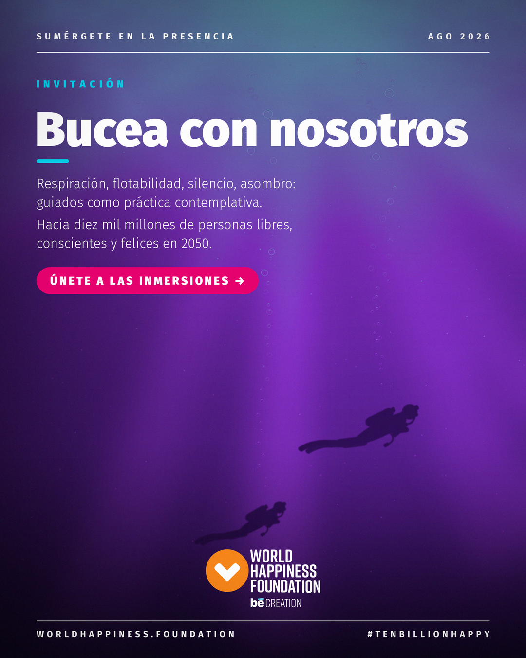 Ven a respirar con nosotros, abajo.