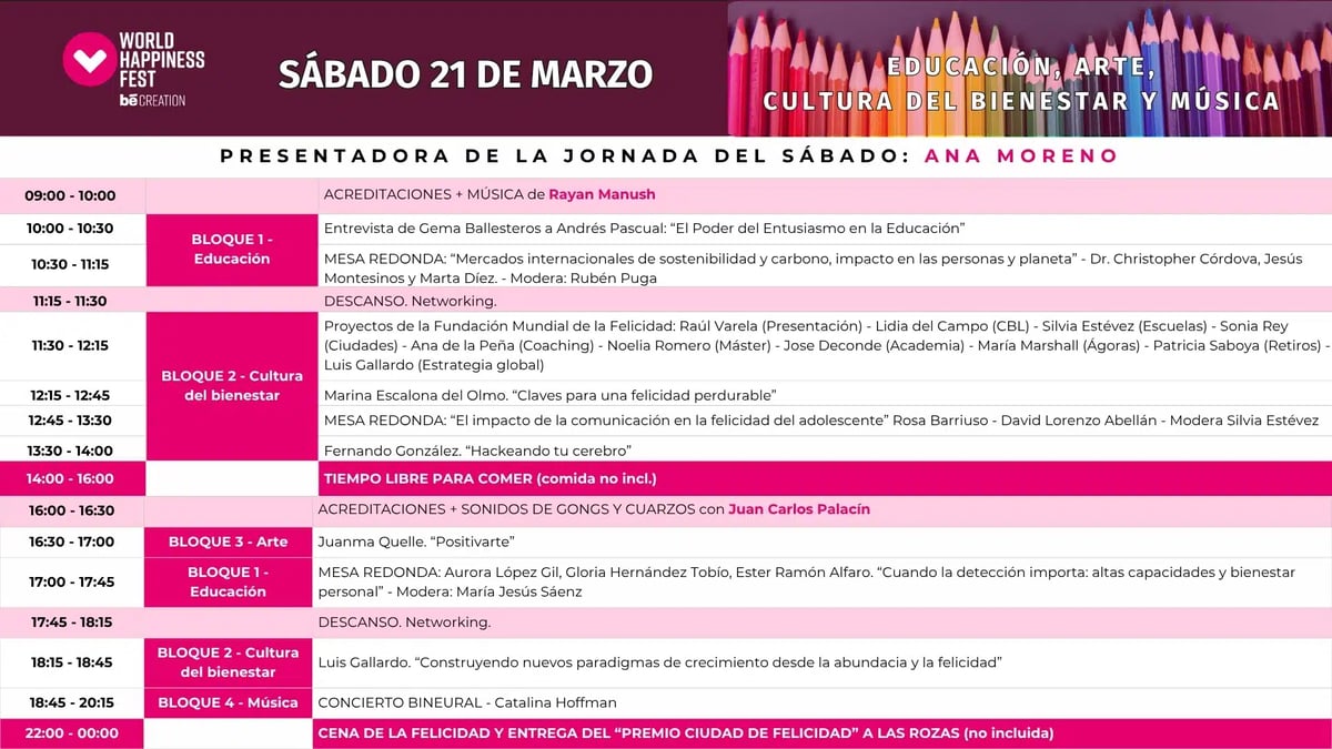 Agenda — Saturday · March 21