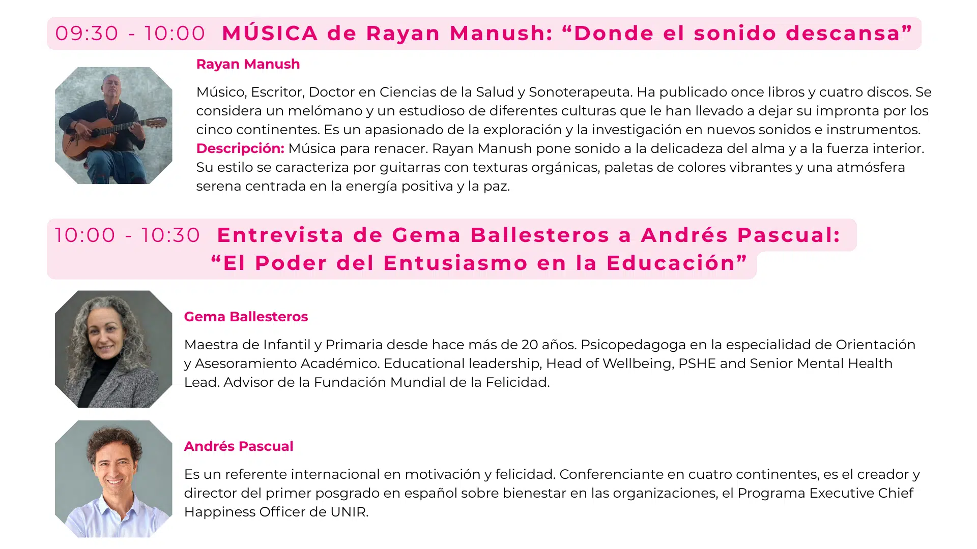 Panel — Rayan Manush · Gema Ballesteros · Andrés Pascual