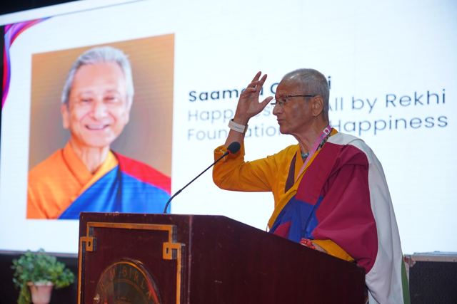 Dr. Saamdu Chetri，代表 Rekhi Foundation for Happiness